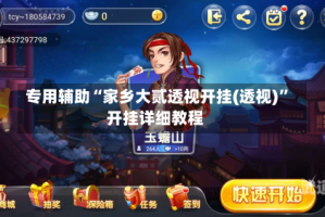 专用辅助“家乡大贰透视开挂(透视)”开挂详细教程