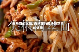肉丝面的做法/肉丝面的做法最正宗的做法