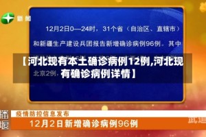 【河北现有本土确诊病例12例,河北现有确诊病例详情】