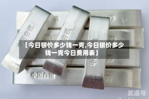【今日银价多少钱一克,今日银价多少钱一克今日费用表】