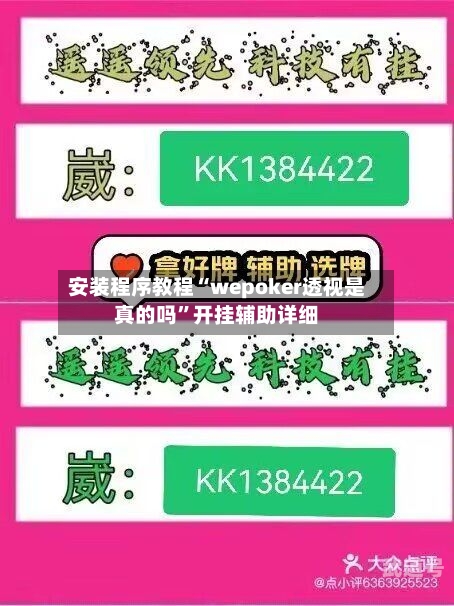 安装程序教程“wepoker透视是真的吗”开挂辅助详细-第3张图片