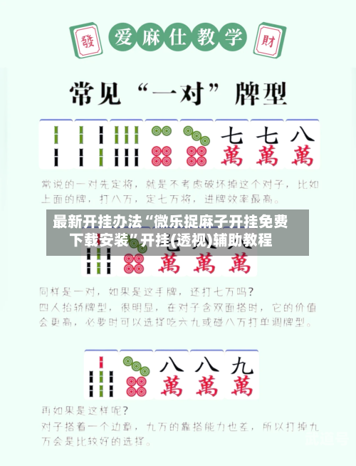 最新开挂办法“微乐捉麻子开挂免费下载安装”开挂(透视)辅助教程-第1张图片